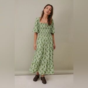 Faithfull The Brand La Galet‎ Paisley Print Midi Dress Women's S Modest Feminine